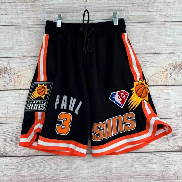 Pro Standard Phoenix Suns Chris Paul Shorts Men's M Black/Orange Embroidered - Picture 1 of 12
